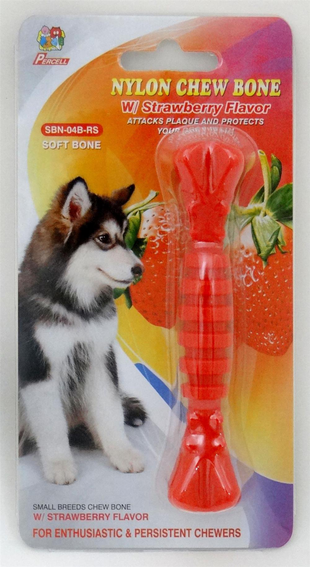 Percell Nylon Chew Bone with Strawberry Flavor