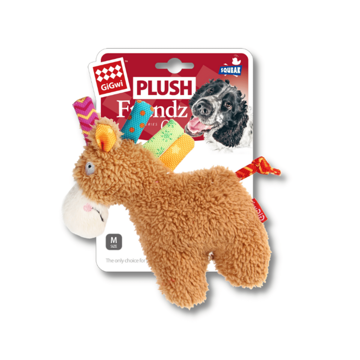 GiGwi Plush Friendz Horse with Squeaker (Size M)