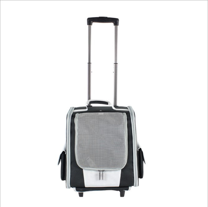 Pet Rolling Travel Backpack with Mesh