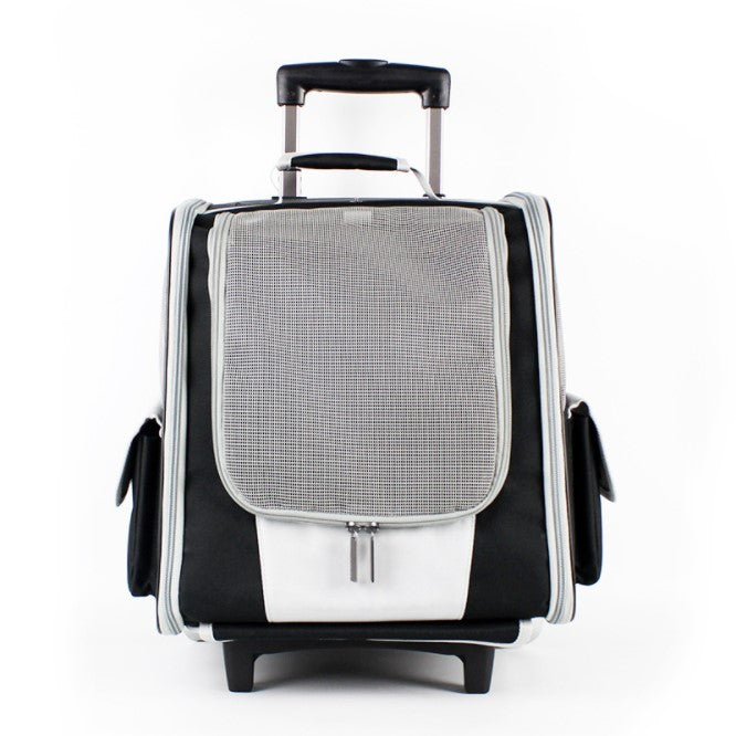 Pet Rolling Travel Backpack with Mesh