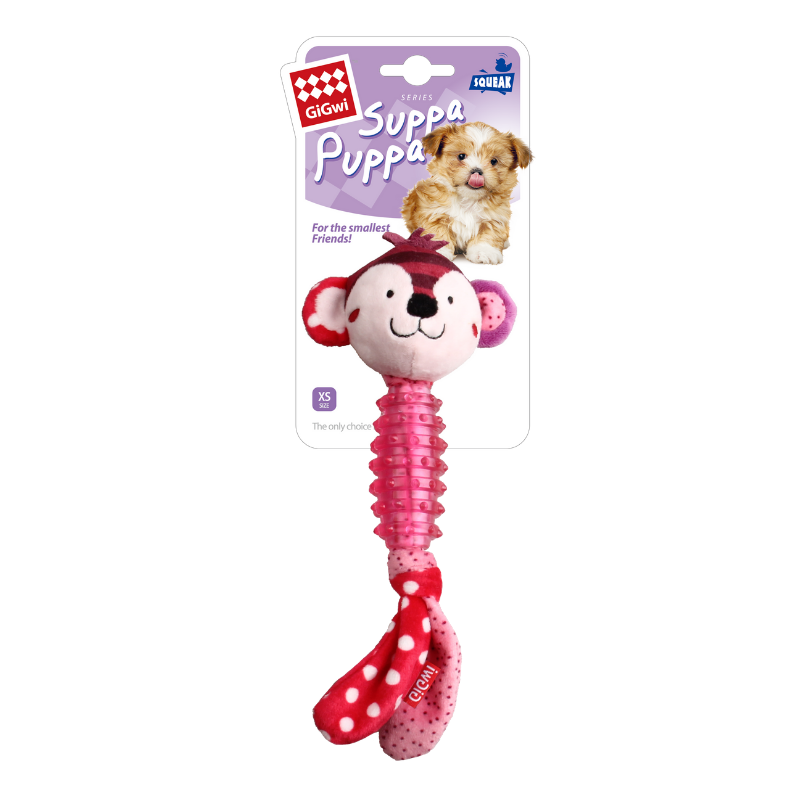 GiGwi Suppa Puppa Monkey with Squeaker (Size XS)