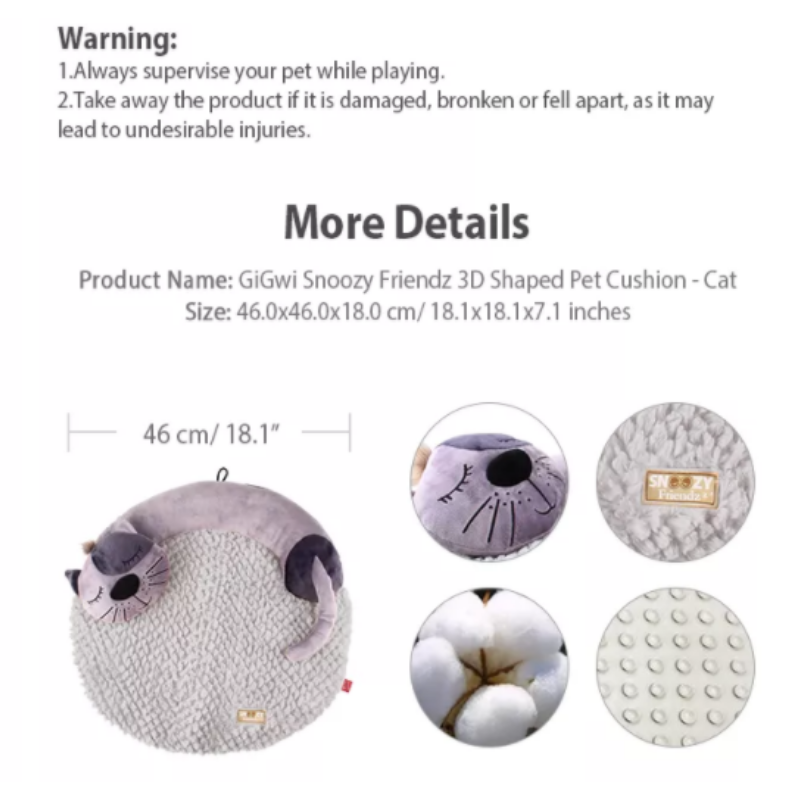 GiGwi Snoozy Friends Cushion Cat