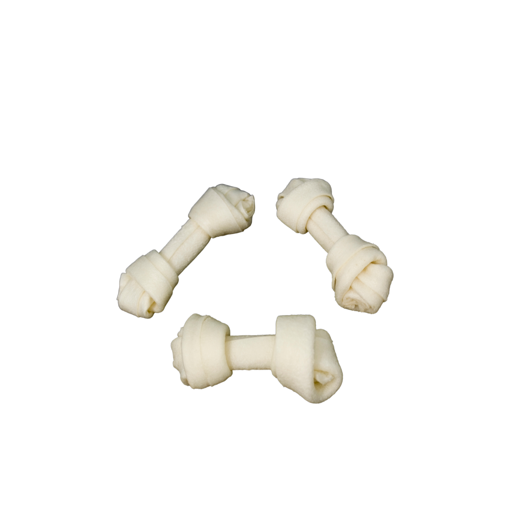 Knotted Bone 2" (Milk) 20pcs