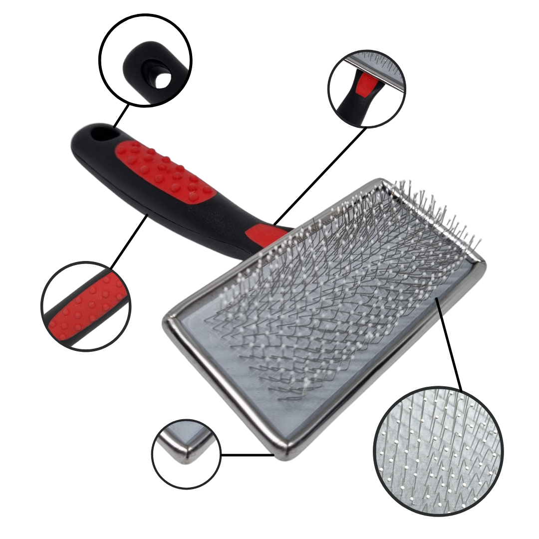 Flat Soft Slicker Brush with Protective Tips (Medium)