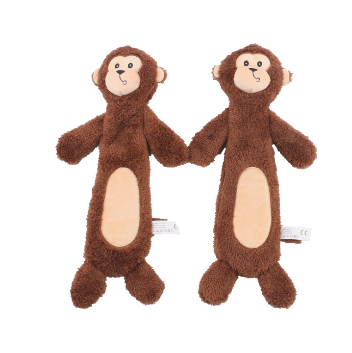 Charming Pet Long Squeaky Toys: Monkey