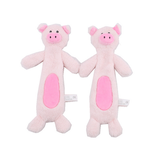 Charming Pet Long Squeaky Toys: Pig