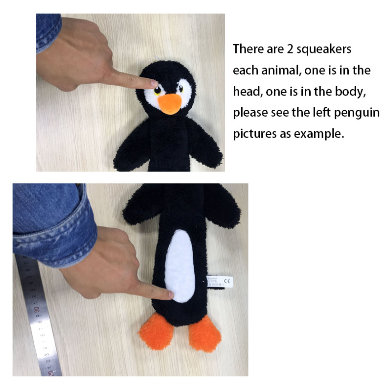 Charming Pet Long Squeaky Toys: Penguin