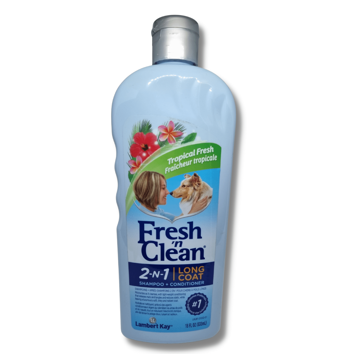 Lambert Kay Fresh 'n Clean 2-N-1 Long Coat Shampoo + Conditioner: Tropical Fresh (533mL)
