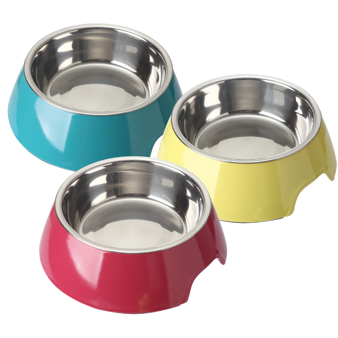 Detachable Stainless Steel Bowl with Plastic Base